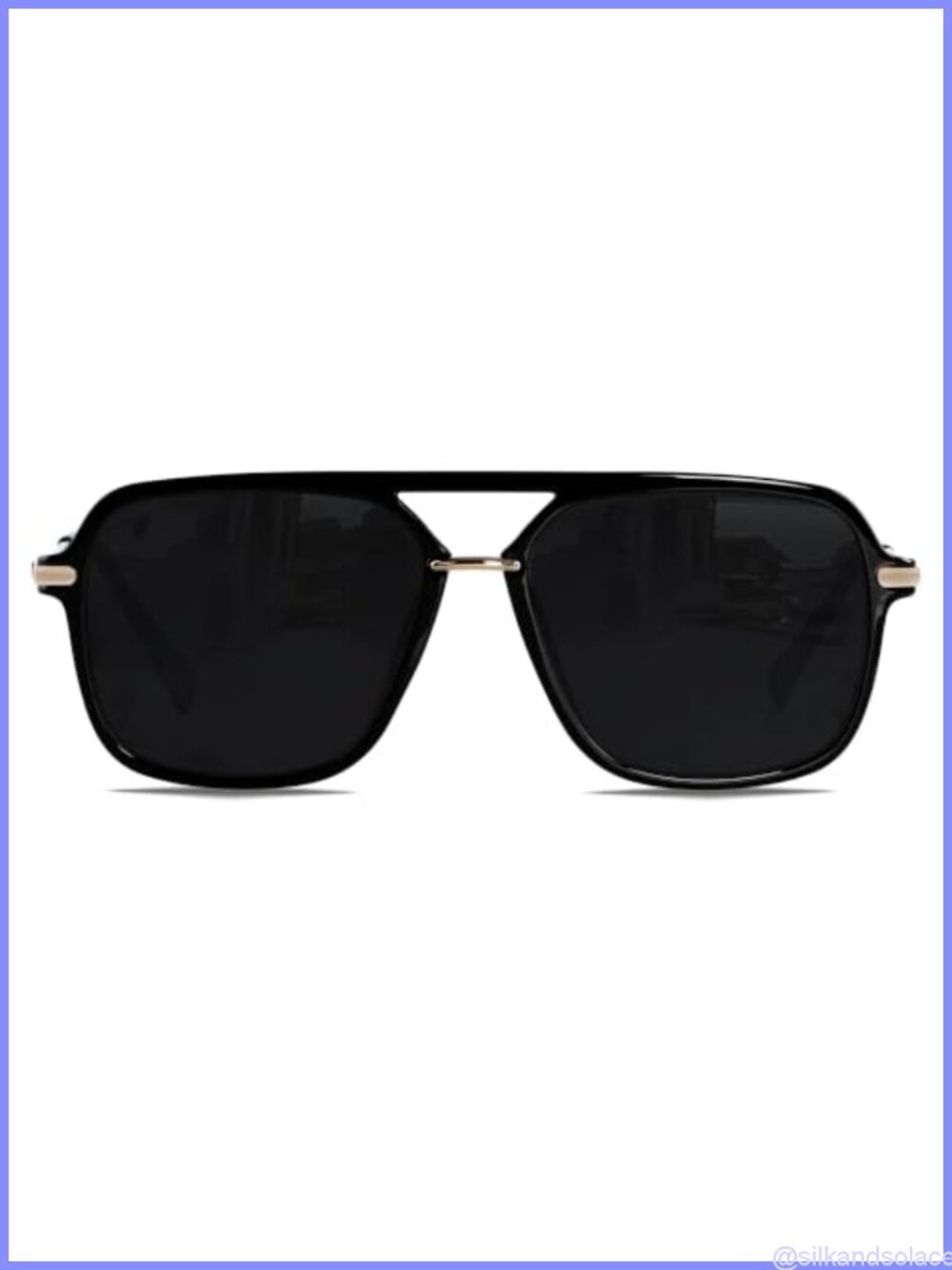Polarized Retro Square Aviator Sunglasses Full-Frame Unisex UV400